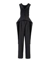 TWO-PIECE PINSTRIPE VEST & PANTS SET