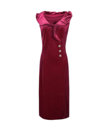 VELVET COLLAR DRESS