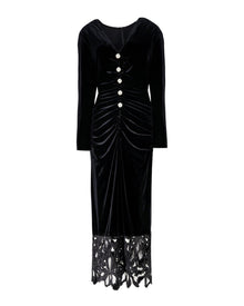 VELVET LACE MIDI DRESS