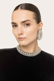 VELVET SATIN EVENING GOWN