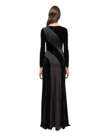VELVET SATIN LONG GOWN