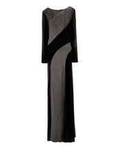 VELVET SATIN LONG GOWN - Nakhle.Ets - Dresses