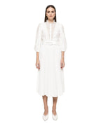 VINTAGE LACE EMBELLISHED MIDI DRESS - Nakhle.Ets - Dresses