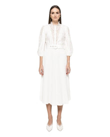 VINTAGE LACE EMBELLISHED MIDI DRESS