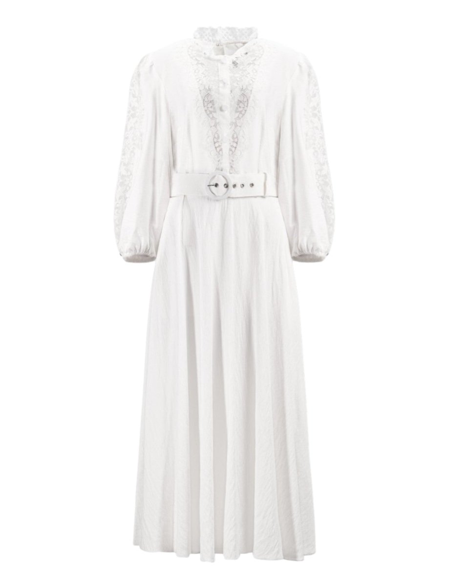 VINTAGE LACE EMBELLISHED MIDI DRESS