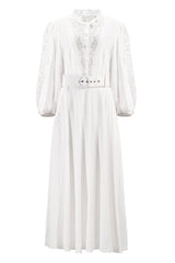 VINTAGE LACE EMBELLISHED MIDI DRESS