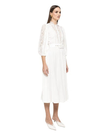 VINTAGE LACE EMBELLISHED MIDI DRESS