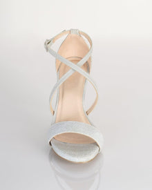WAVE TEXTURE CROSS-STRAP HEEL