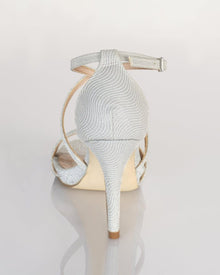 WAVE TEXTURE CROSS-STRAP HEEL