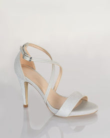 WAVE TEXTURE CROSS-STRAP HEEL