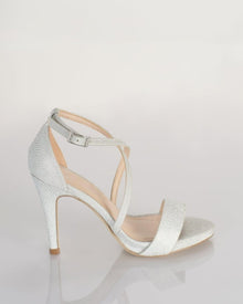 WAVE TEXTURE CROSS-STRAP HEEL