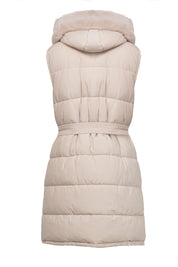 HOODED FUR GILET