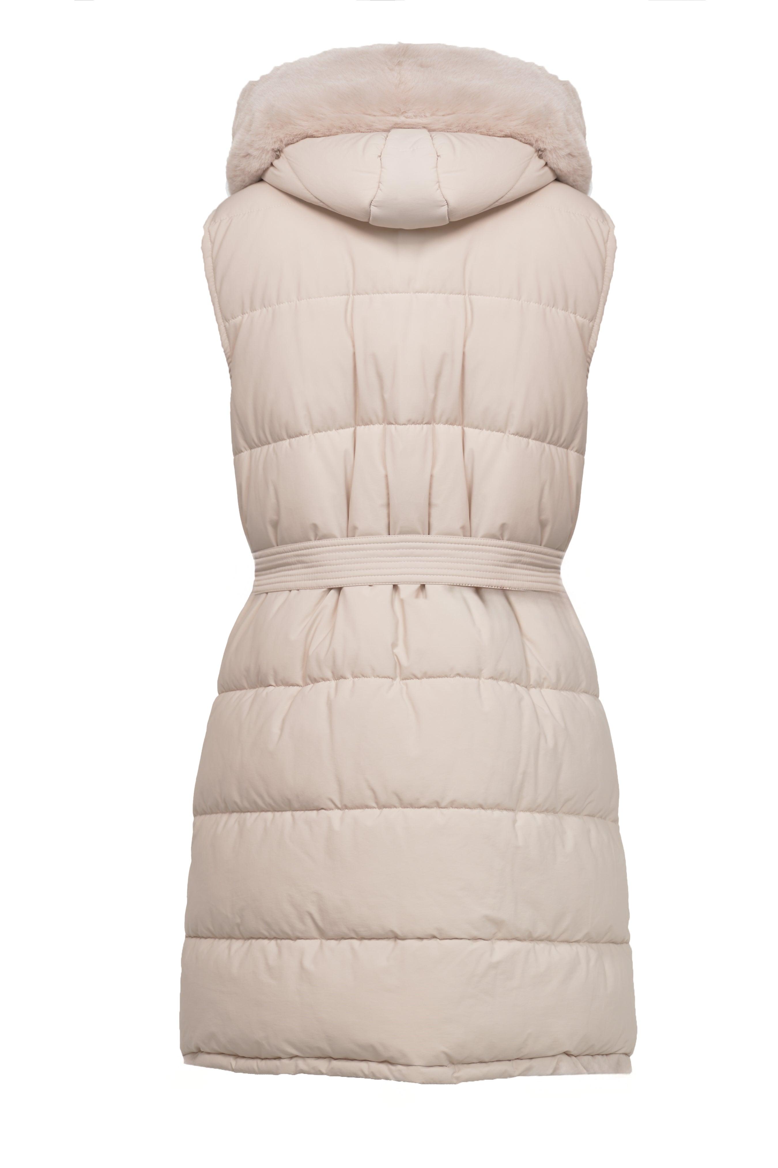 HOODED FUR GILET