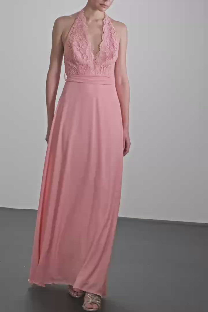 Soft Colored Halter Dress