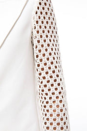 ELEGANT LACE-SLEEVE BLAZER SET