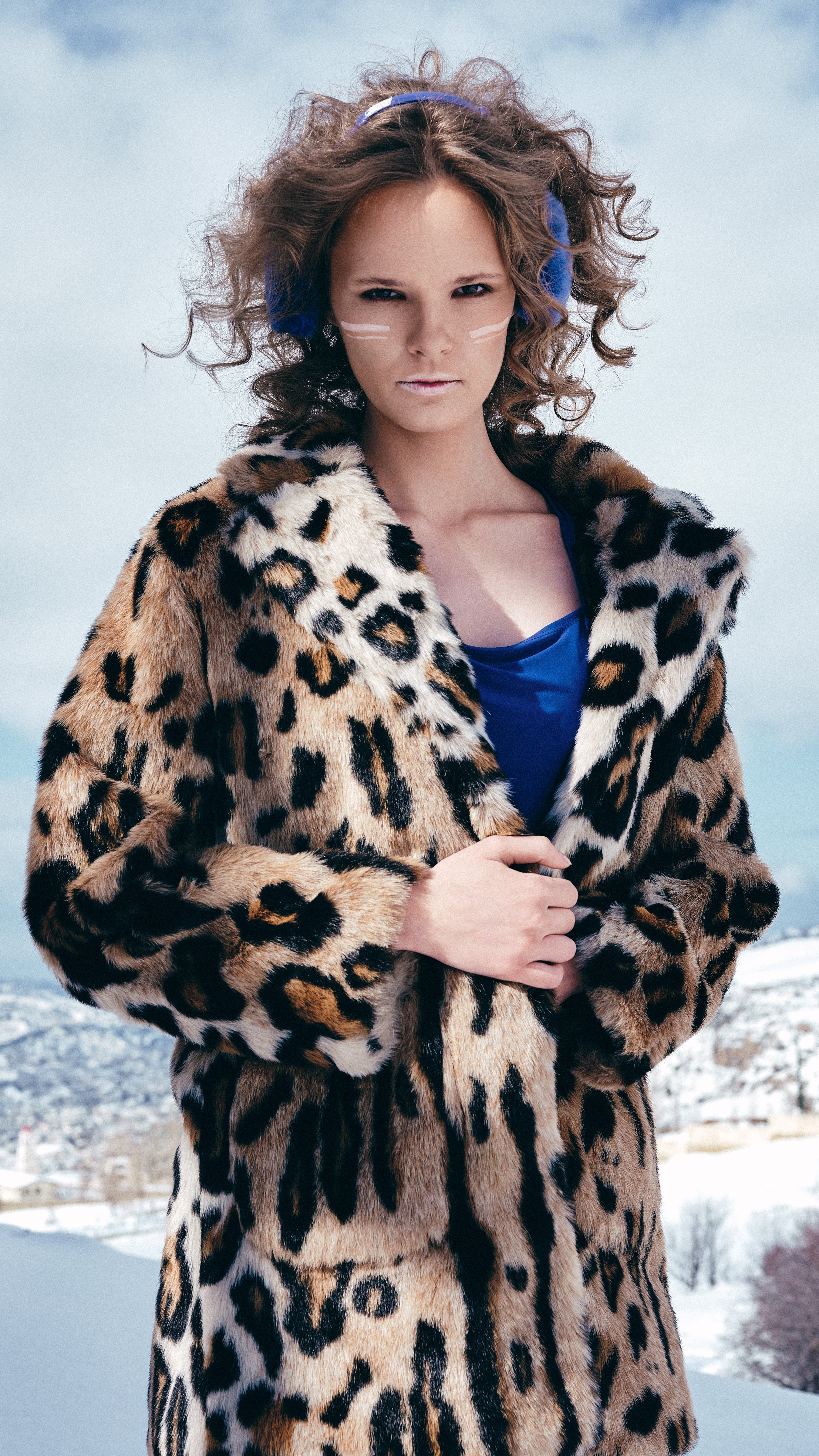 FAUX FUR LEOPARD COAT