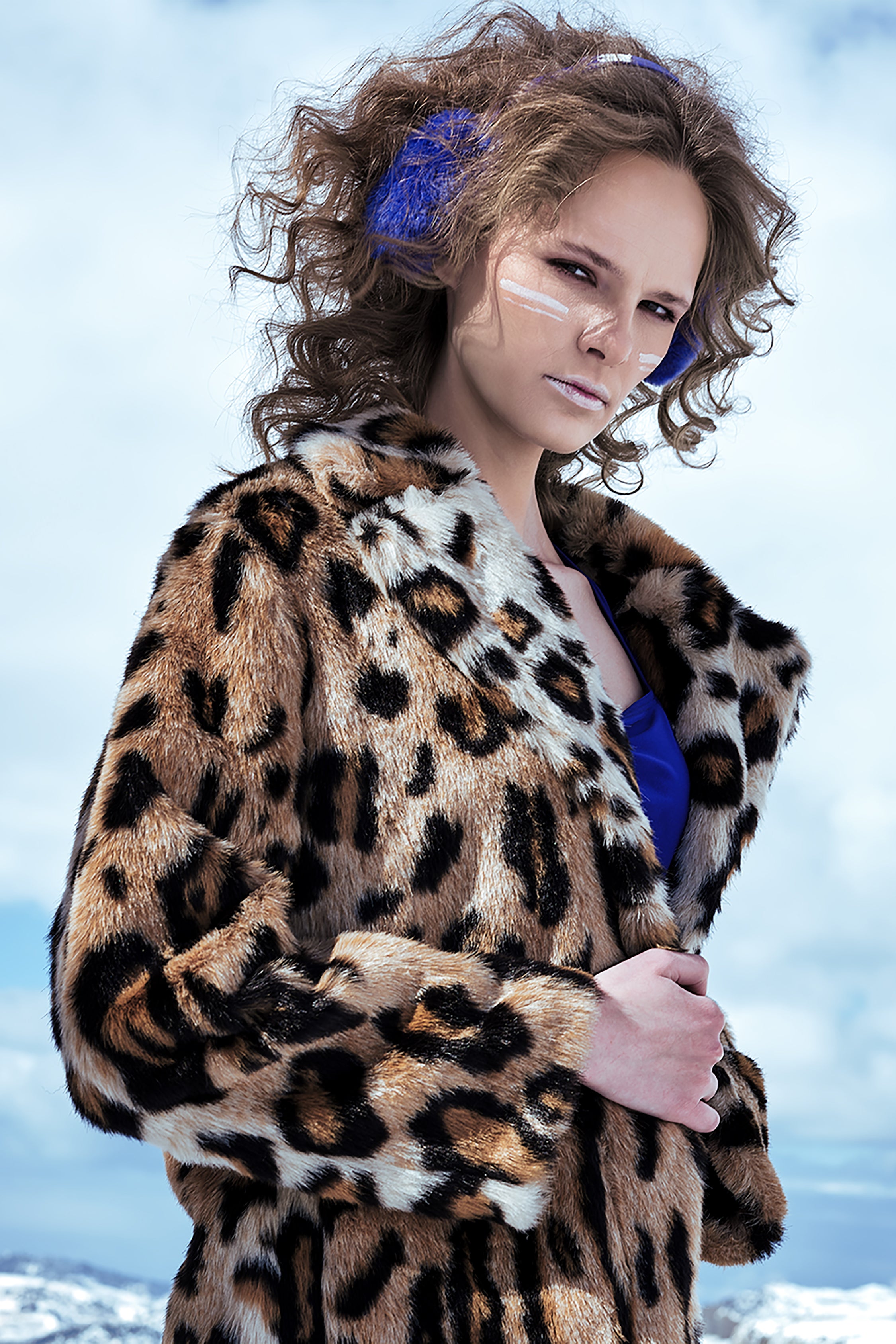 FAUX FUR LEOPARD COAT