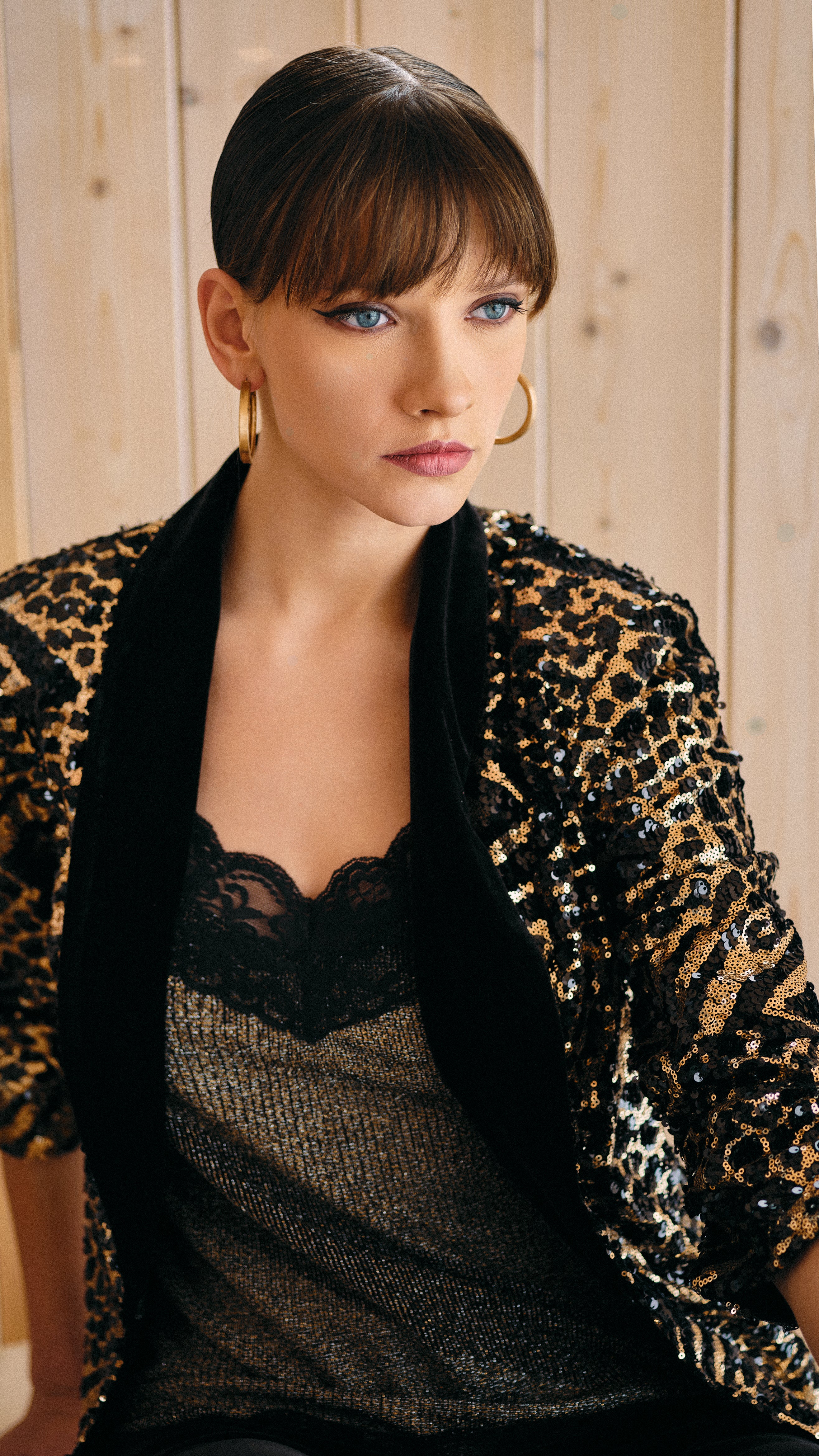 SEQUIN VELVET BLAZER