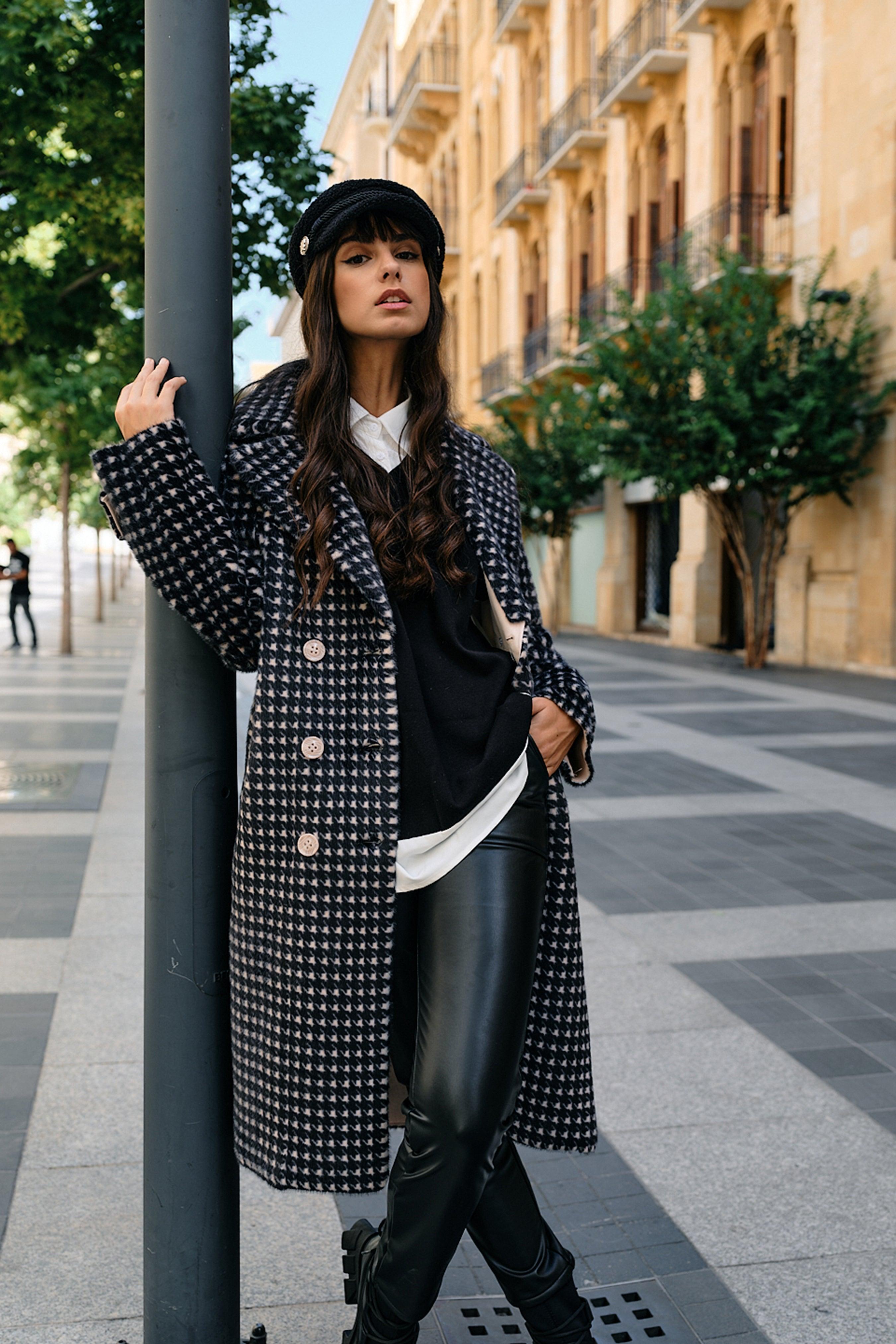 FAUX LEATHER STRAIGHT PANTS