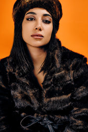 FAUX FUR BELTED COAT