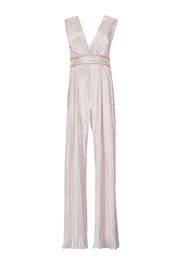 SHIMMER PLISSE JUMPSUIT