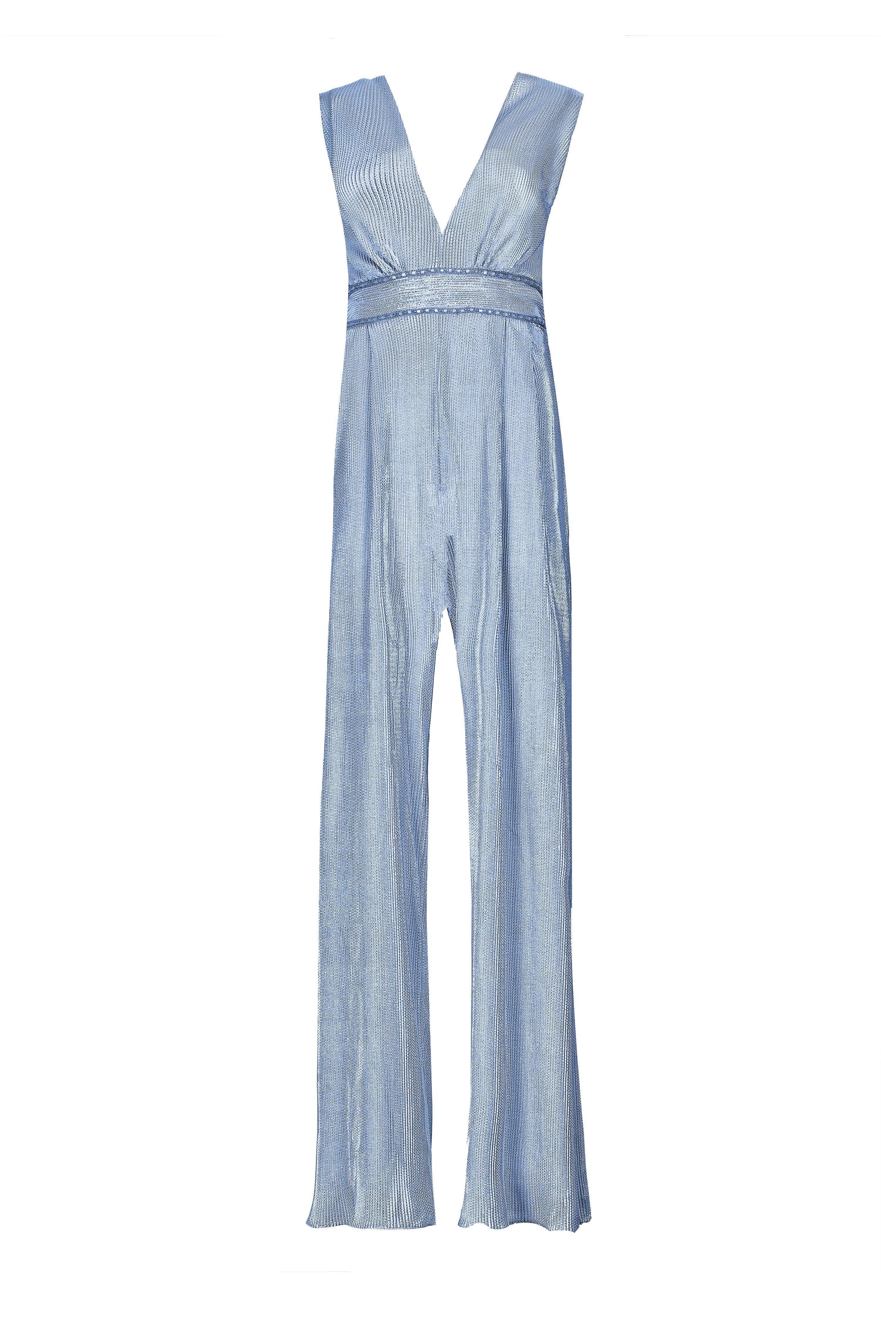 SHIMMER PLISSE JUMPSUIT