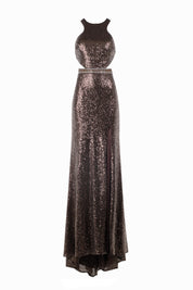 Exotic Halter Sequin Dress