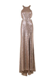 Exotic Halter Sequin Dress