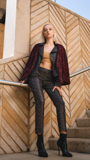 TEXTURED BELTED JACKET