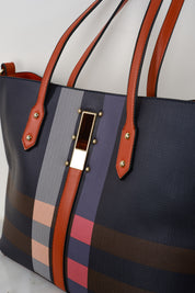 TEXTURED STRIPE TOTE