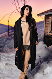 STRUCTURED LONG BELTED COAT