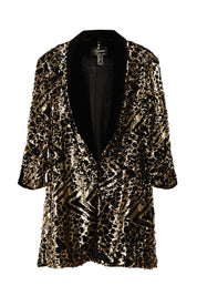 SEQUIN VELVET BLAZER