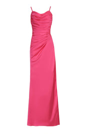 Satin Cowl Neck Dress