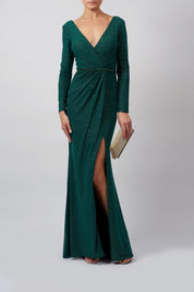 Long Sleeved Glitter Dress