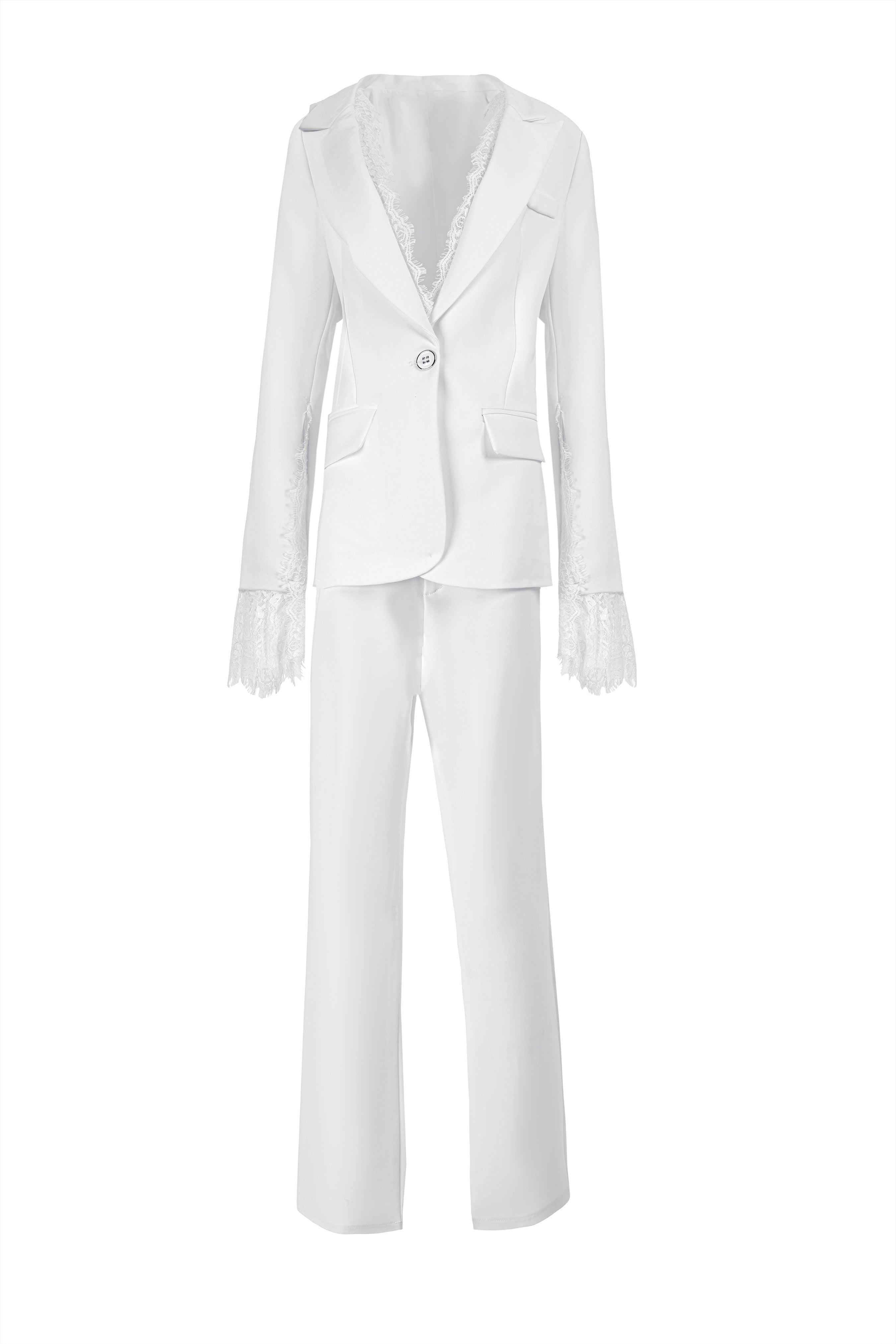 ELEGANT LACE-TRIMMED SUIT SET