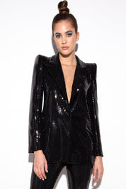 SEQUIN EMBELLISHED BLAZER