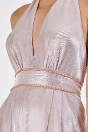 SHIMMER PLISSE JUMPSUIT