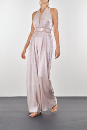 SHIMMER PLISSE JUMPSUIT