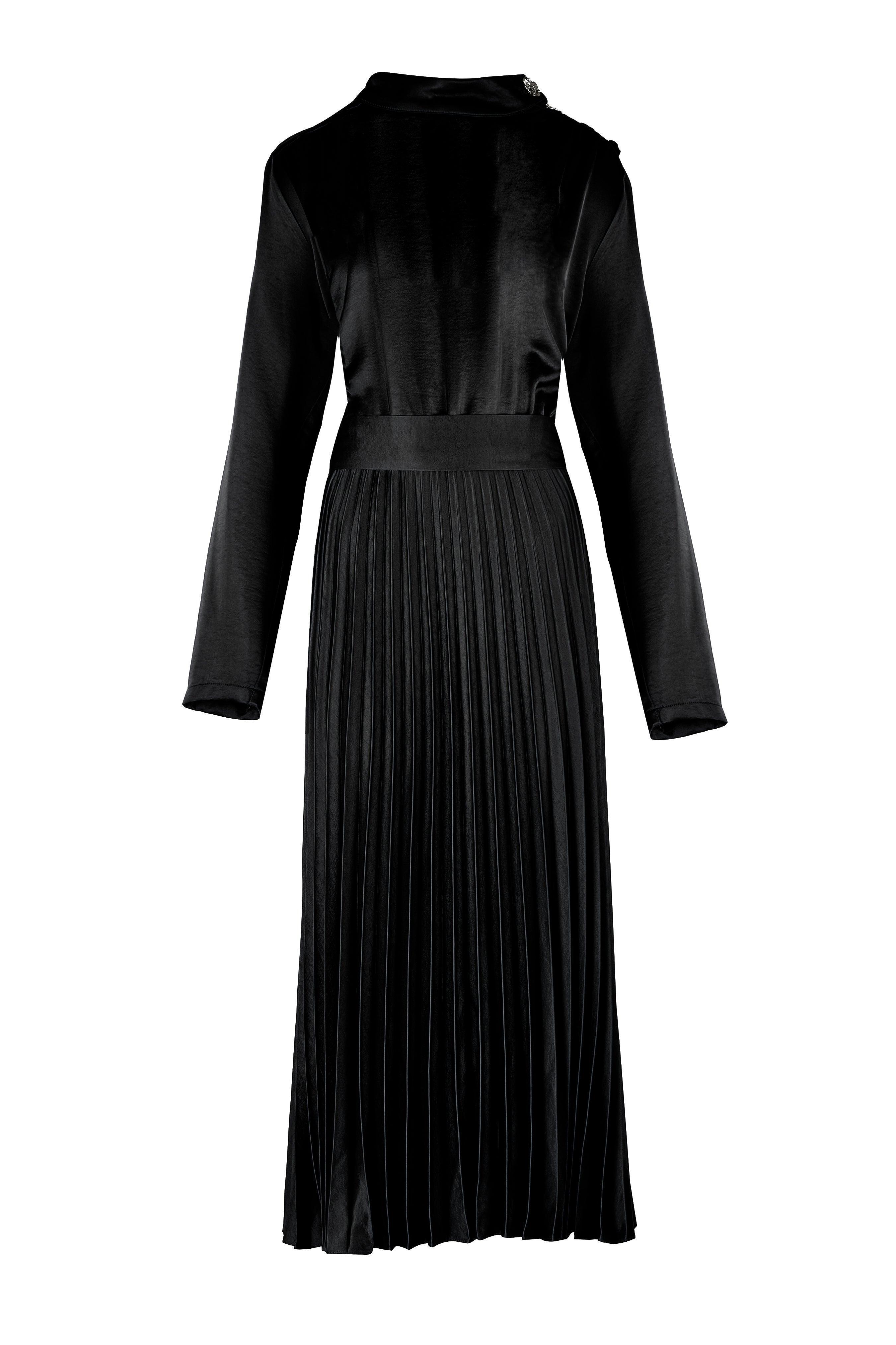 Satin Long Sleeve Dress