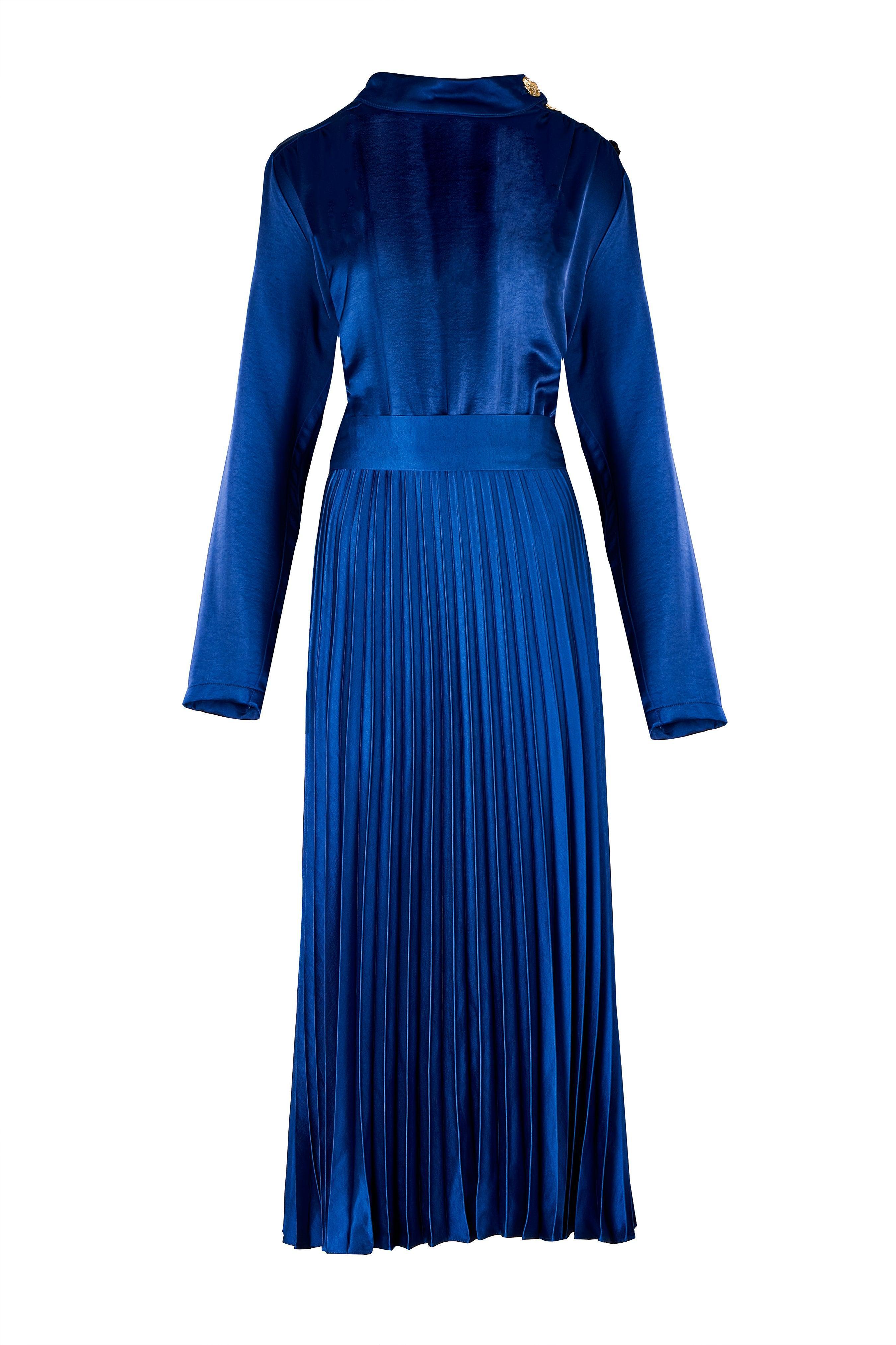 Satin Long Sleeve Dress
