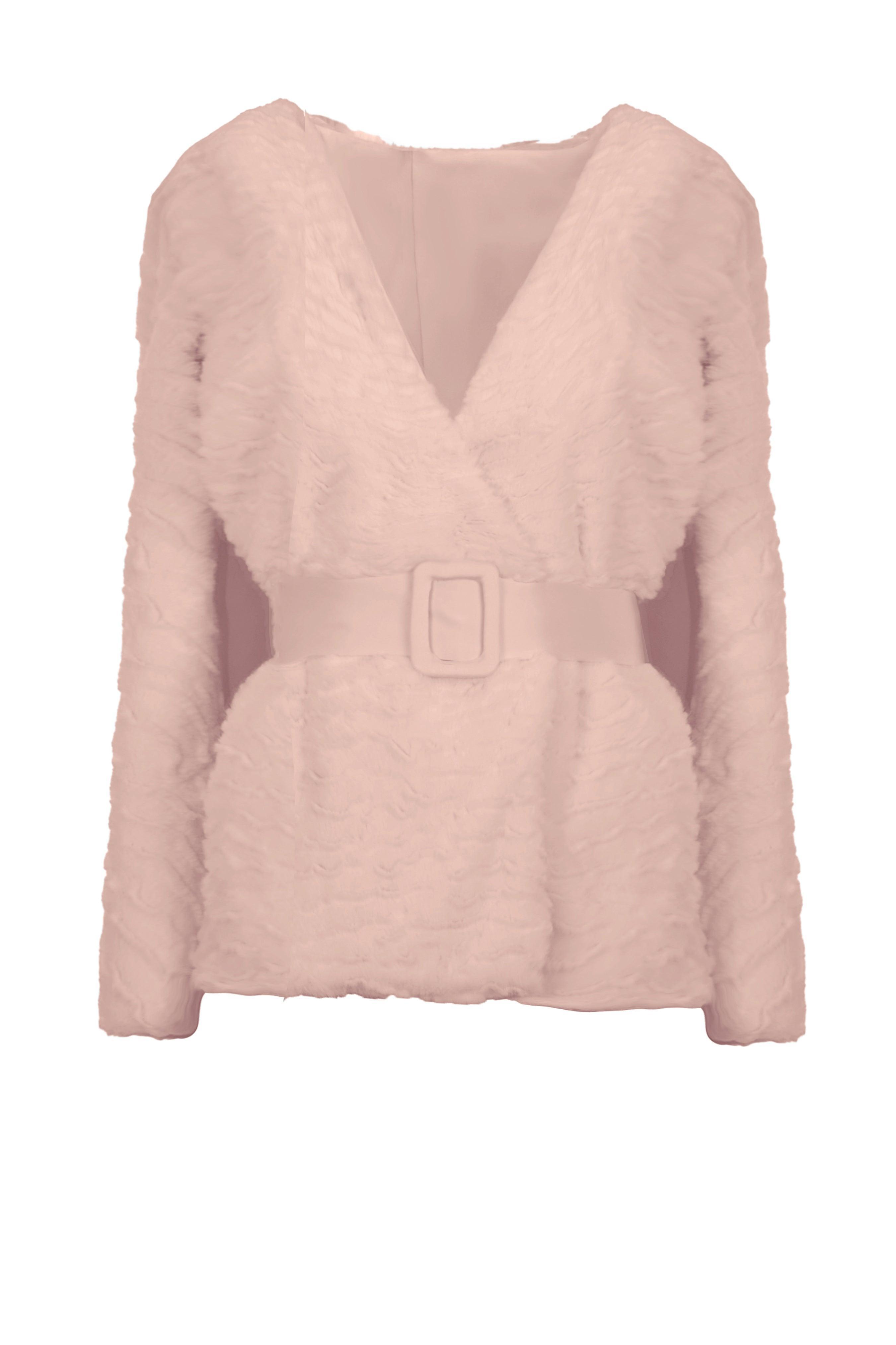 TEXTURED BELTED JACKET