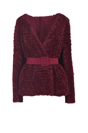 TEXTURED BELTED JACKET