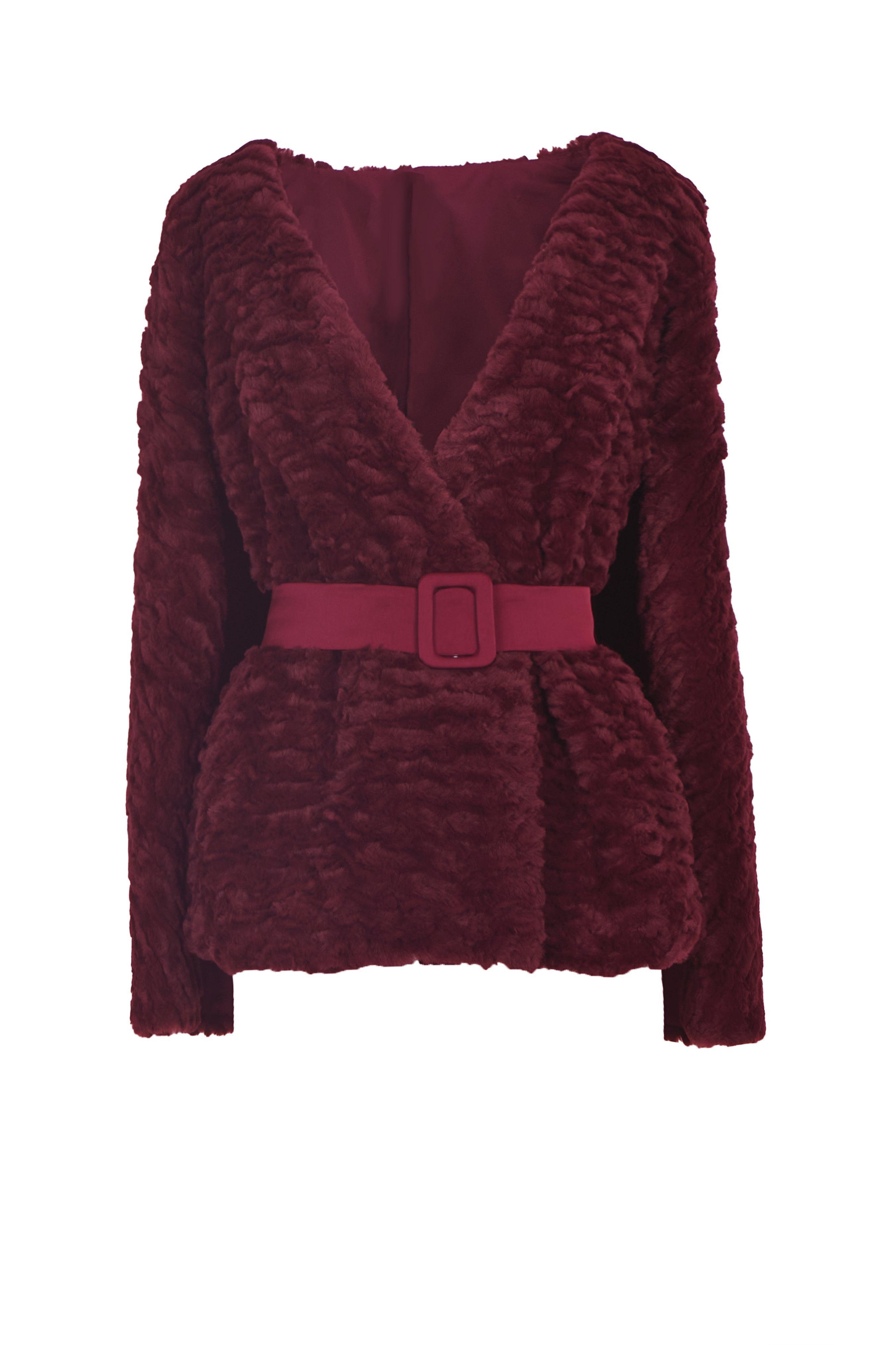 TEXTURED BELTED JACKET