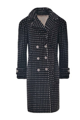 HOUNDSTOOTH DOUBLE-BREASTED COAT