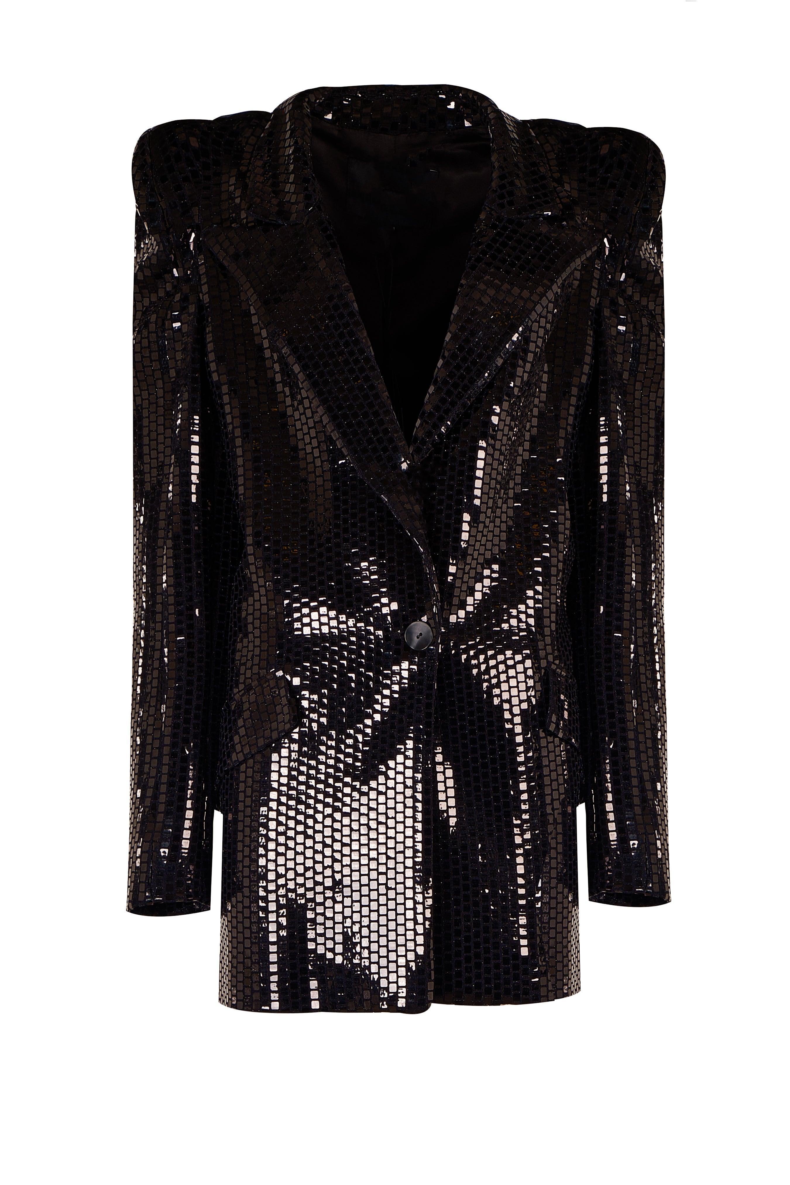 SEQUIN EMBELLISHED BLAZER