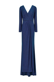 LONG - SLEEVE GLITTER WRAP GOWN - Nakhle.Ets - Dresses