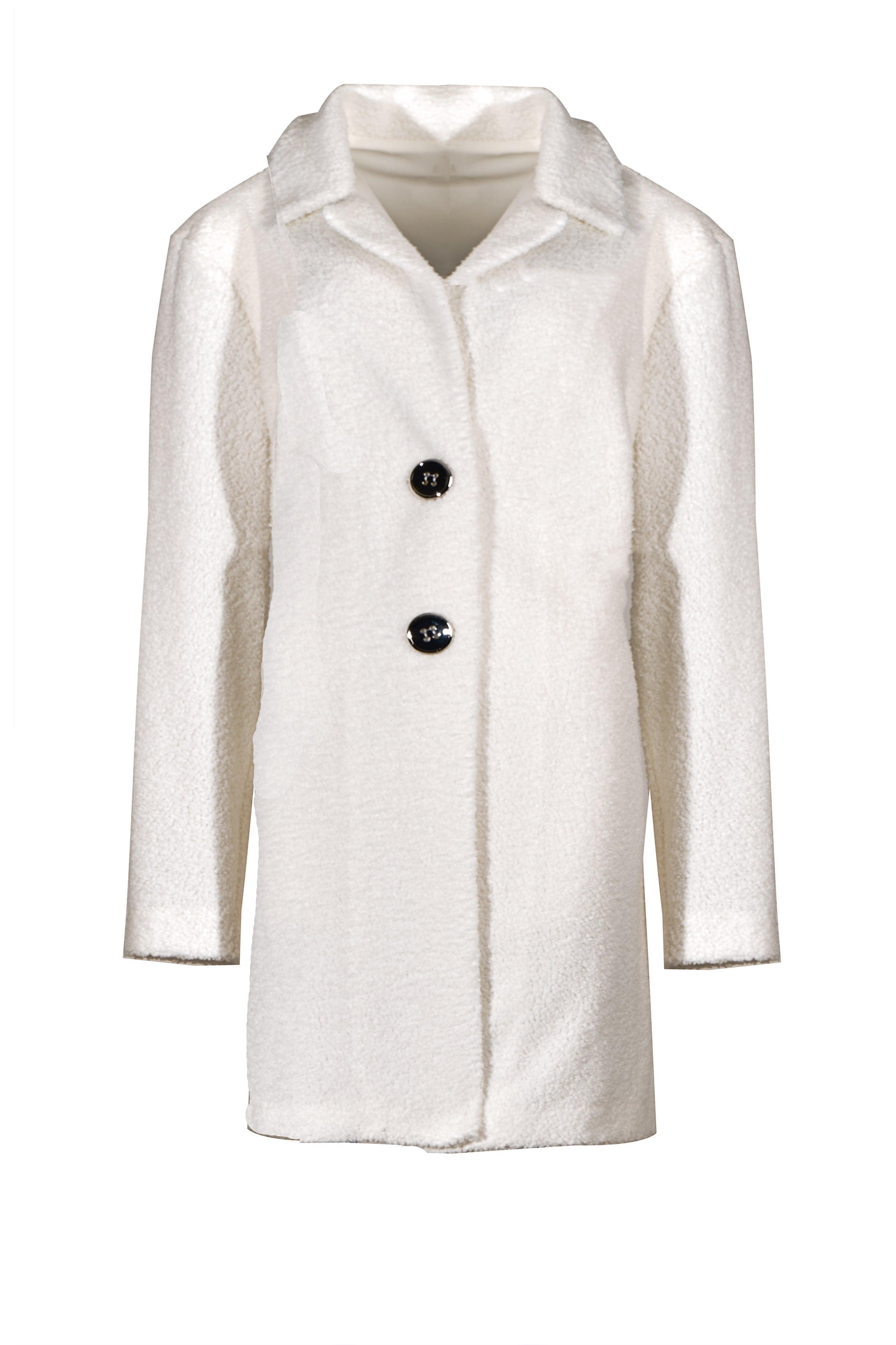 CHIC TEXTURED DOUBLE-BUTTON COAT