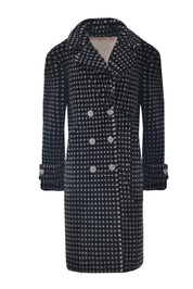 HOUNDSTOOTH DOUBLE-BREASTED COAT