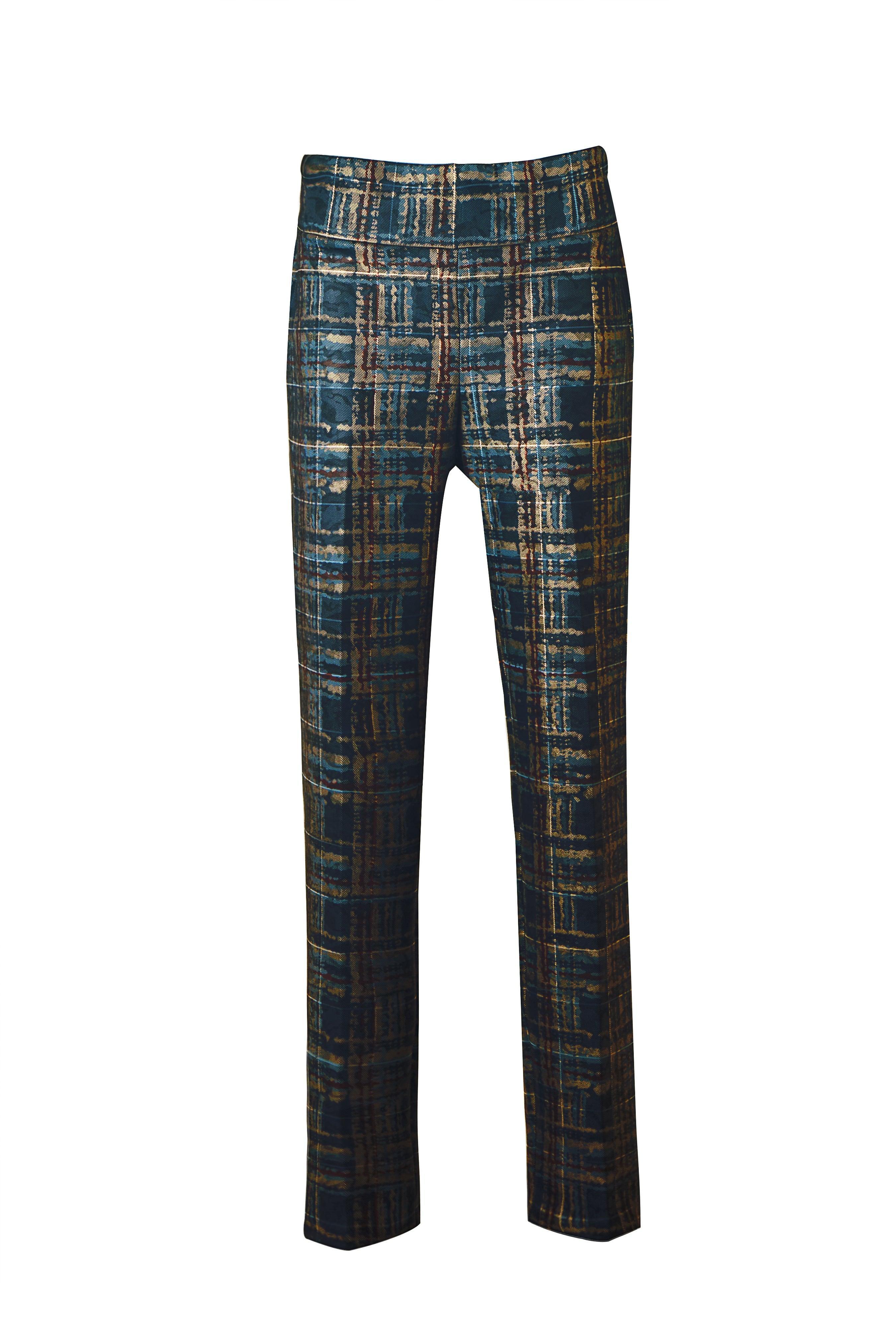 TAILORED PLAID PATTERN TROUSERS