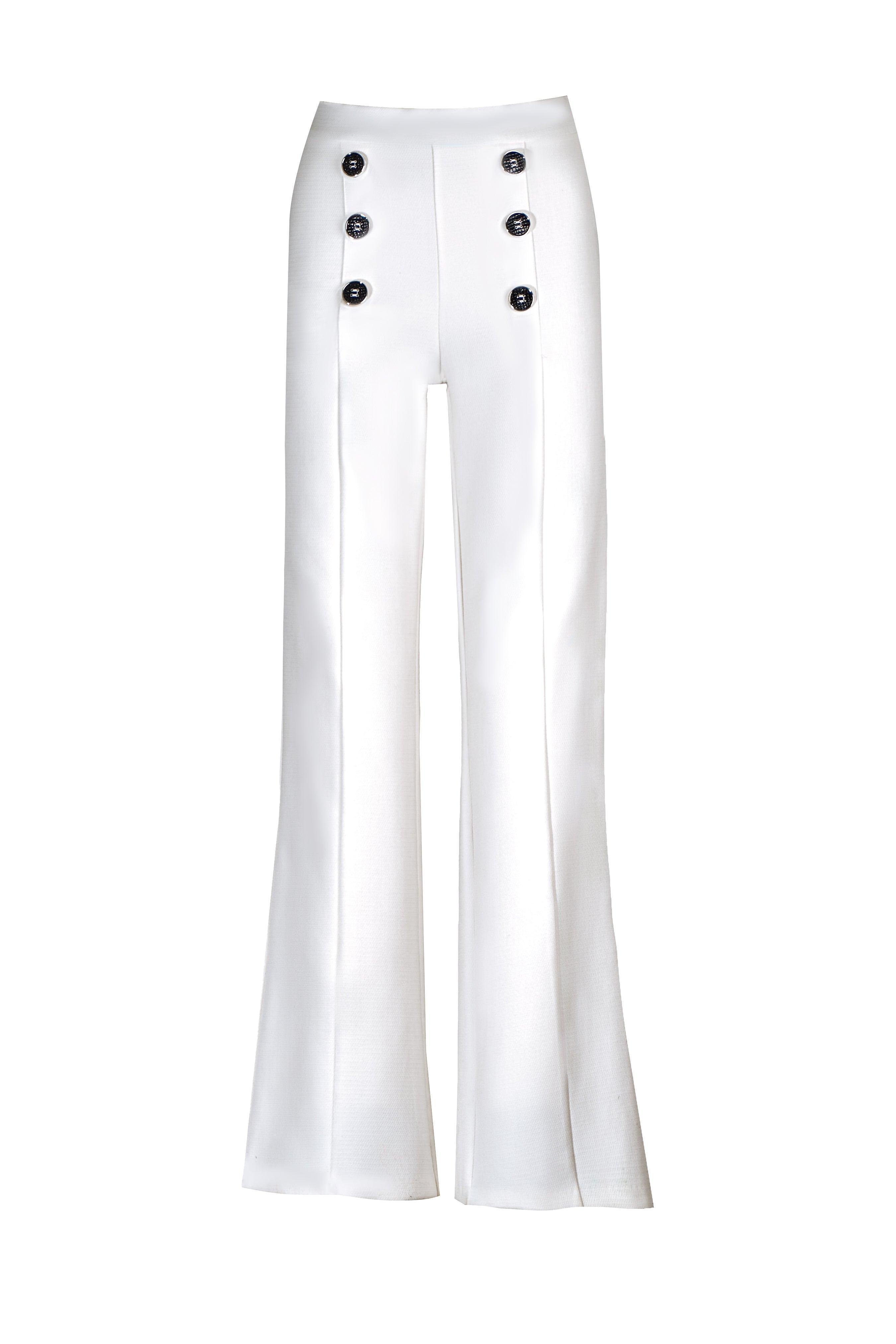 DOUBLE-BUTTON FLARED TROUSERS